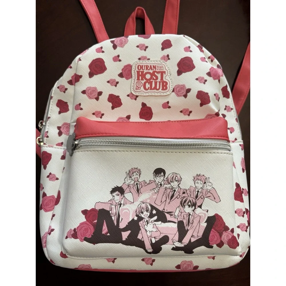 Ouran High School Host Club Pink Roses Mini Backpack Haruhi Tamaki Takashi